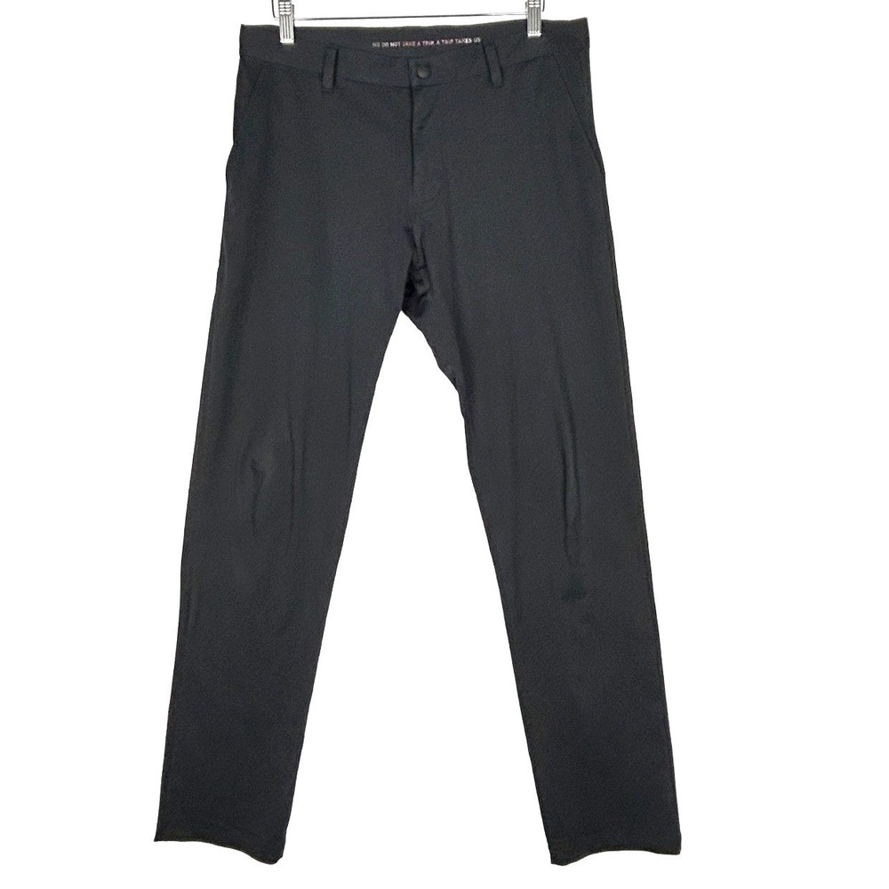 Rhone Commuter Pants Mens 33 (Actual 34x32)‎ Black Stretch Chino Straight